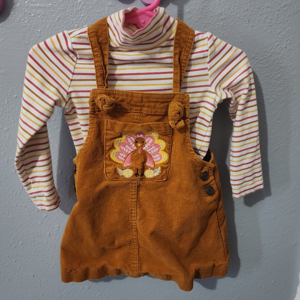 Studio Brown Kids Overalls with Embroidered Design